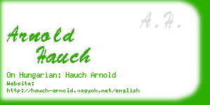 arnold hauch business card